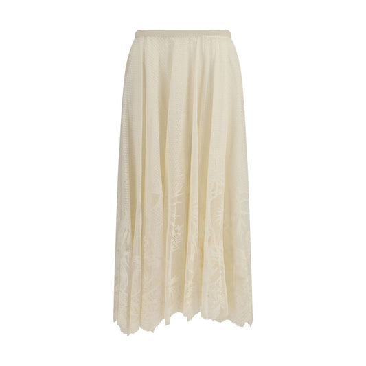 Fabiana Filippi Beige Cotton Long Skirt