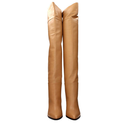 Jimmy Choo Beige Leather Ankle Boots