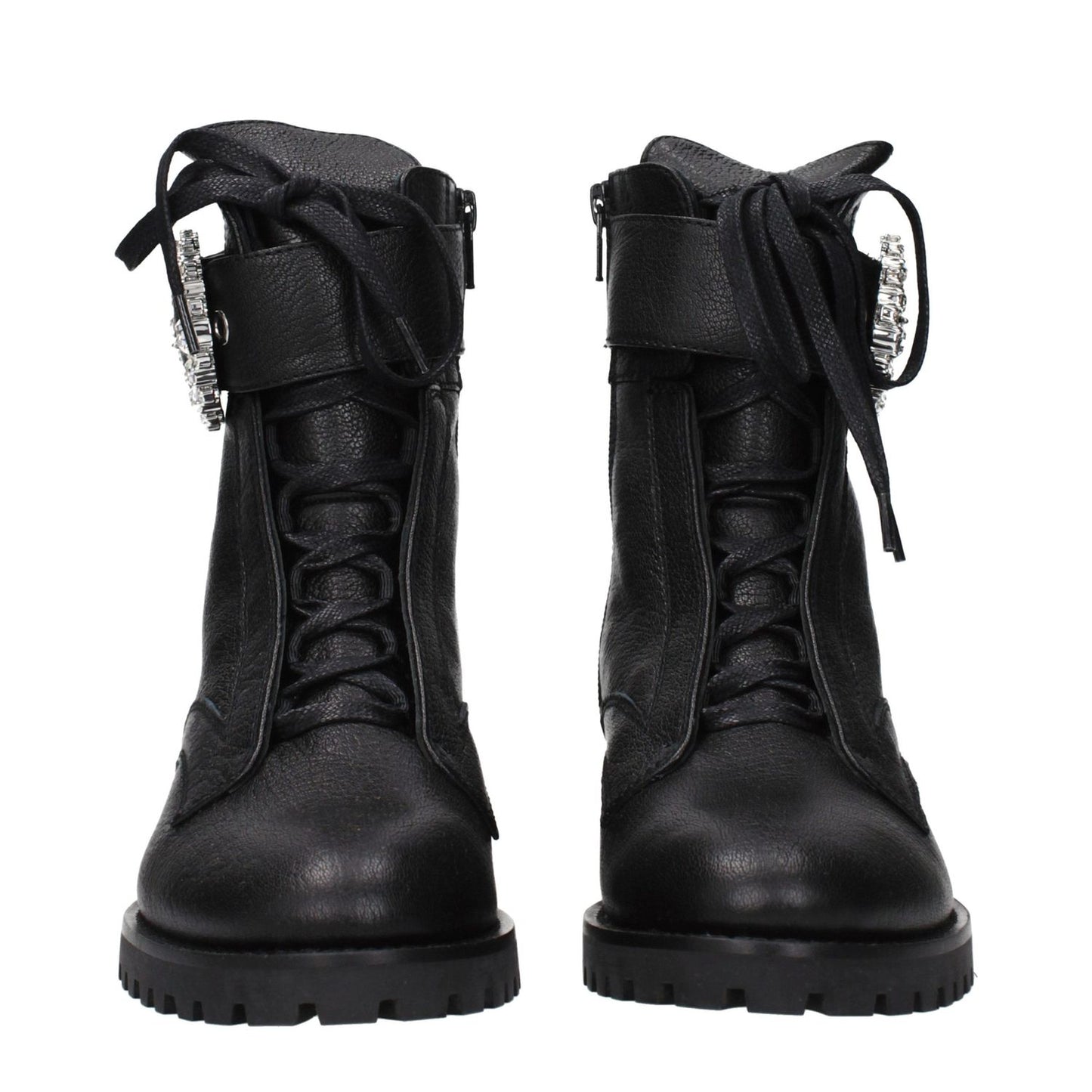 Jimmy Choo Black Leather Ankle Boots