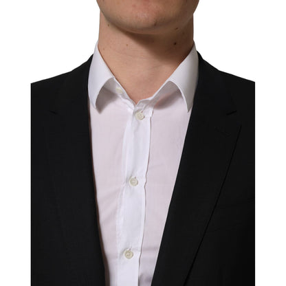 Dolce & Gabbana Black Wool Single Breasted Blazer Jacket