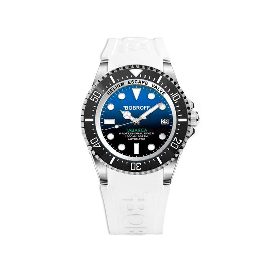 Bobroff White Rubber Sport Watch