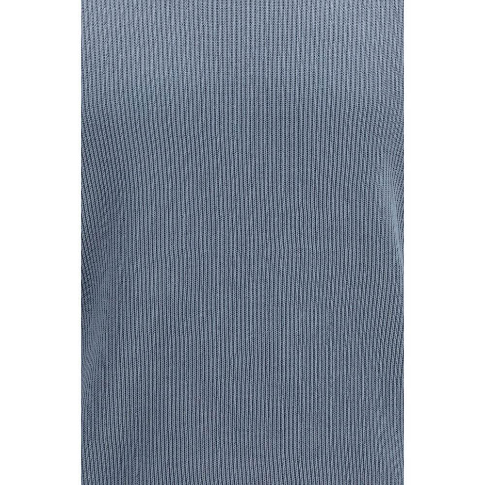 Brunello Cucinelli Blue Cotton Polo Shirt