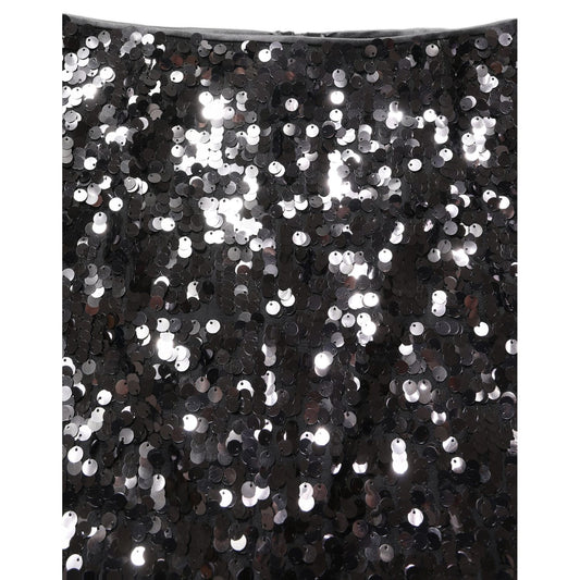 Dolce & Gabbana Brown Sequinned Embellished Pencil Cut Skirt