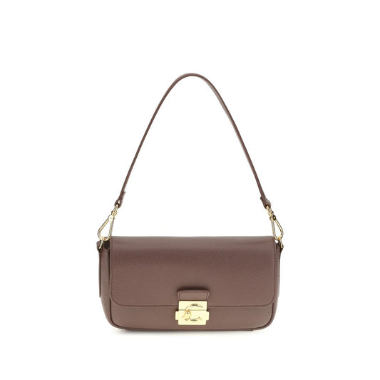 Coccinelle Brown Calf Leather Bos Taurus Shoulder Bag