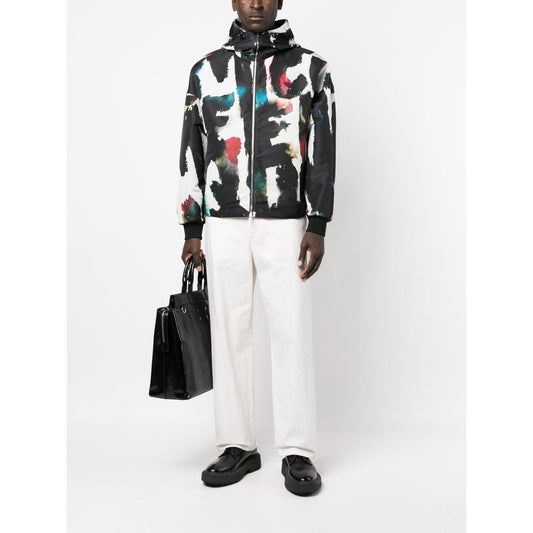 Alexander McQueen Graffiti-print Hooded Windbreaker 726915QUR478500