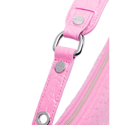 By Far Gib embossed crocodile-effect shoulder bag