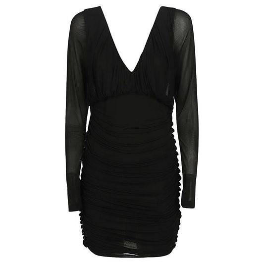 Saint Laurent Short dress with V-neck 729749Y5G981000