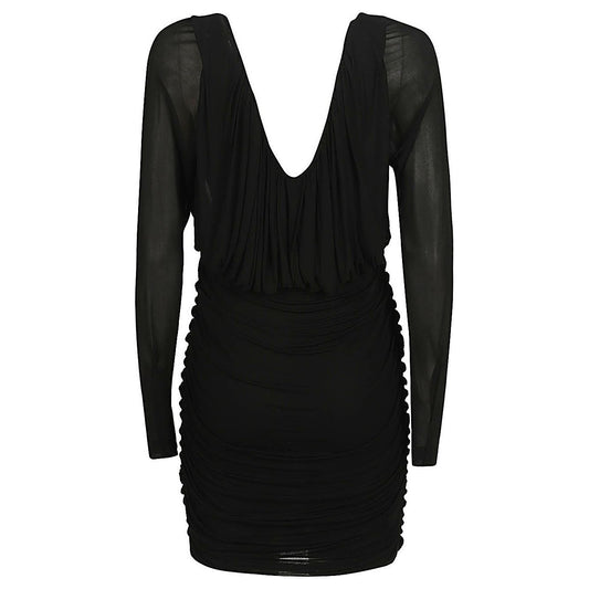 Saint Laurent Short dress with V-neck 729749Y5G981000