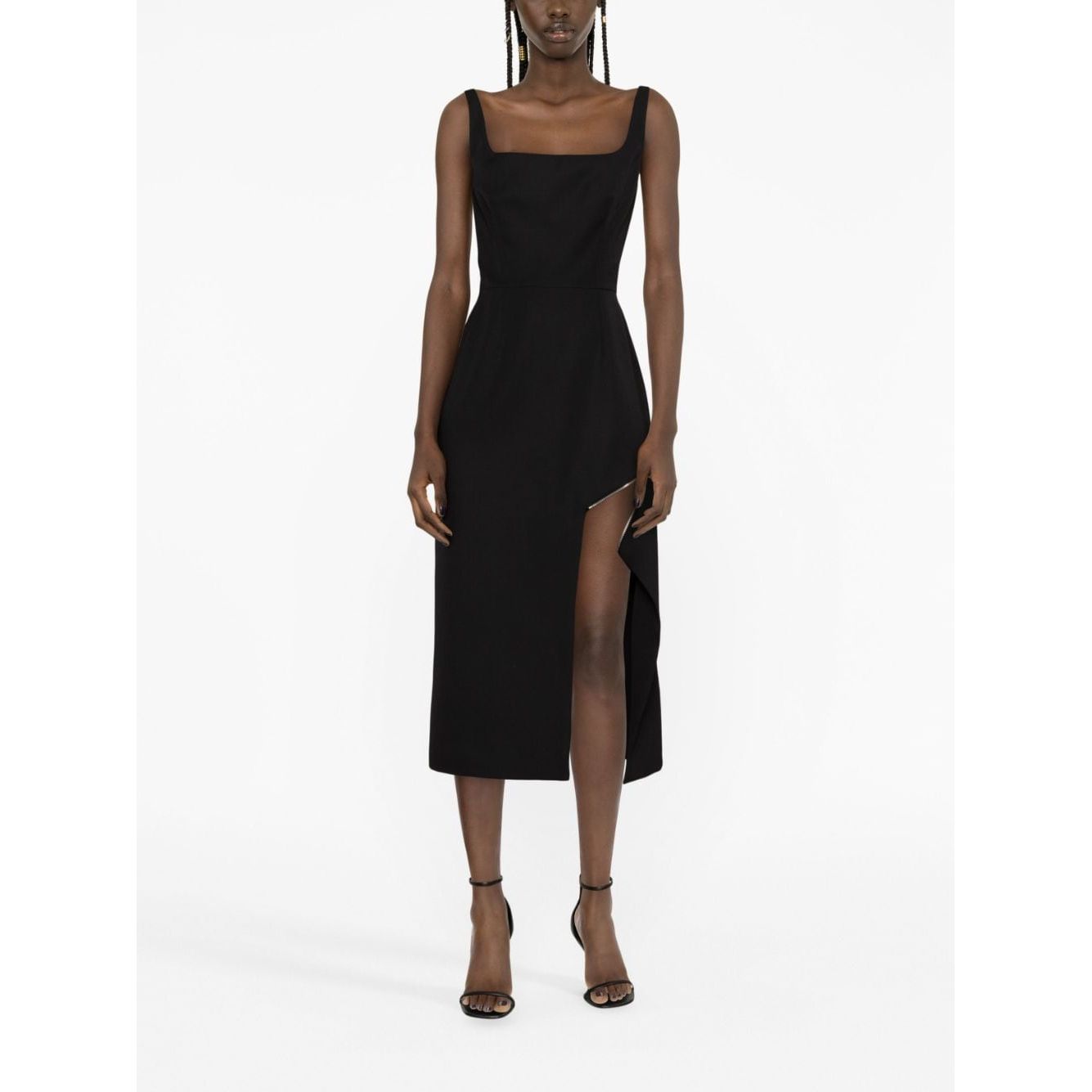 Alexander McQueen zip-embellished Midi Dress 757633QJAAC1000