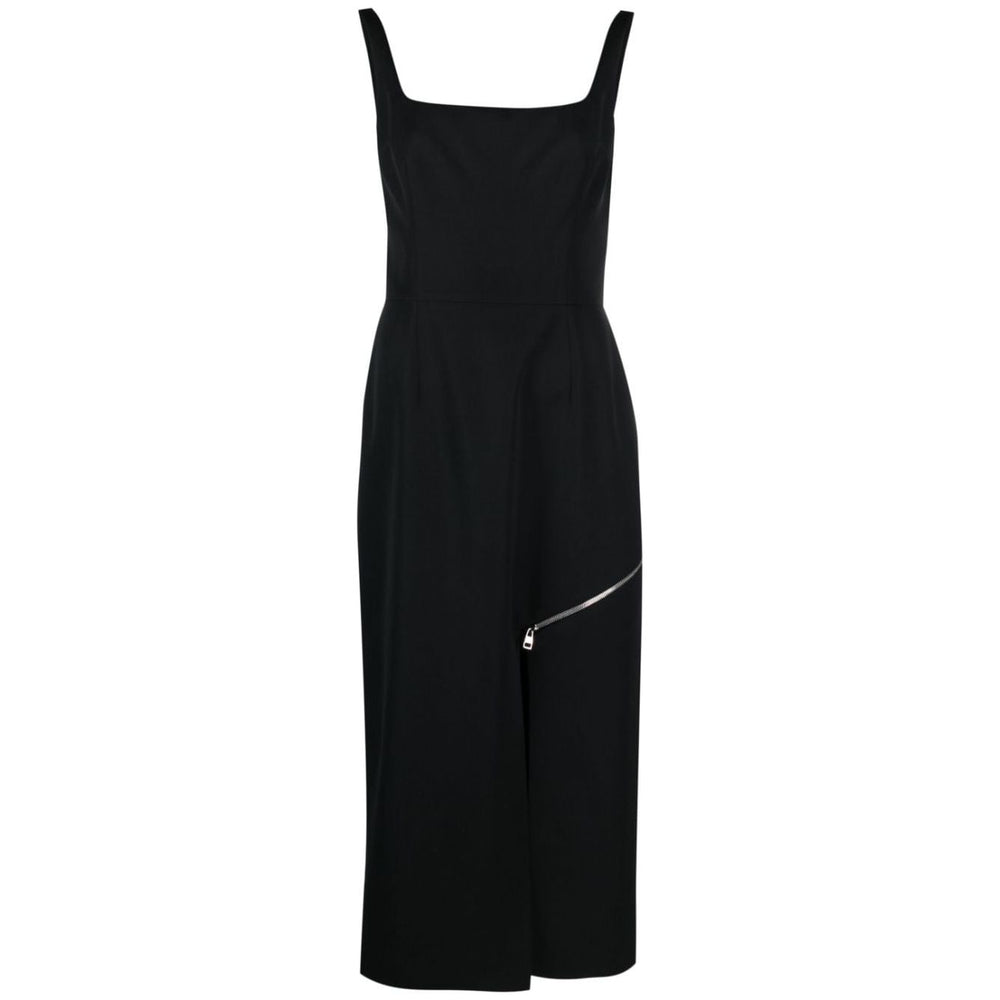 Alexander McQueen zip-embellished Midi Dress 757633QJAAC1000