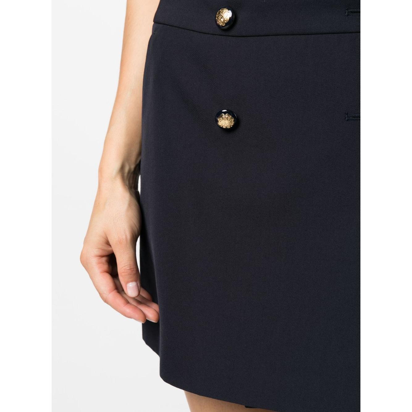 Alexander McQueen wool-cotton blend mini wrap skirt 752499QJACF4100