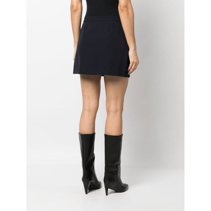 Alexander McQueen wool-cotton blend mini wrap skirt