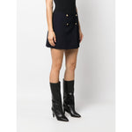 Alexander McQueen wool-cotton blend mini wrap skirt 752499QJACF4100