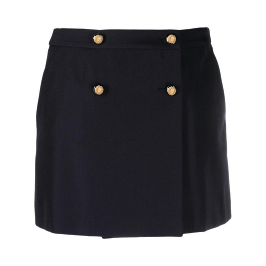 Alexander McQueen wool-cotton blend mini wrap skirt 752499QJACF4100