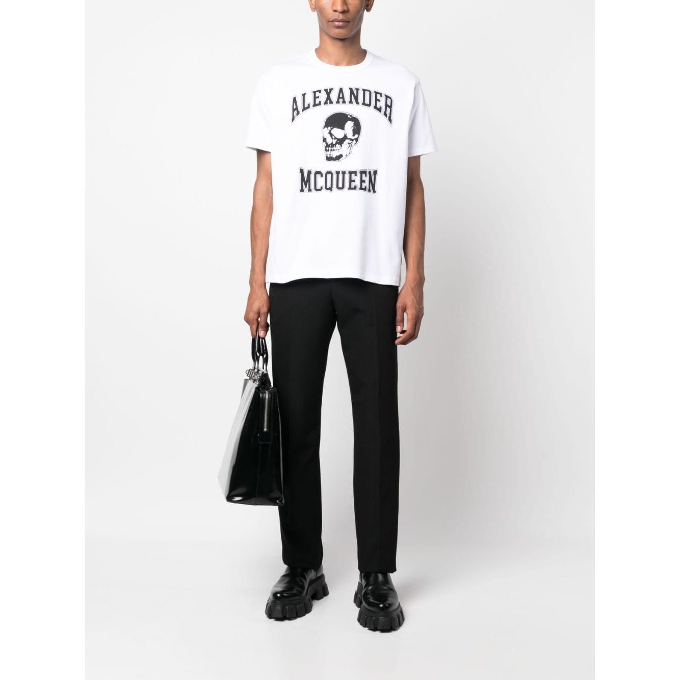 Alexander Mcqueen logo print cotton T-shirt 759442QVZ290910-AI23