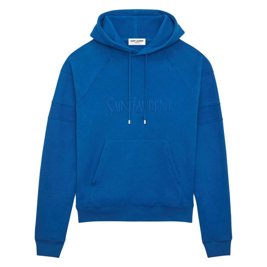 Saint Laurent logo-embroidered cotton hoodie 732313Y37CG4000
