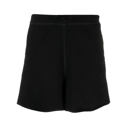 Ganni logo-patch shorts