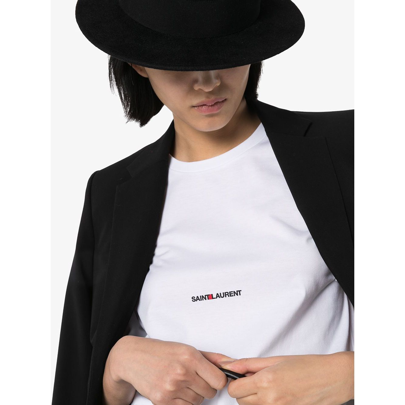 Saint Laurent logo print T-shirt