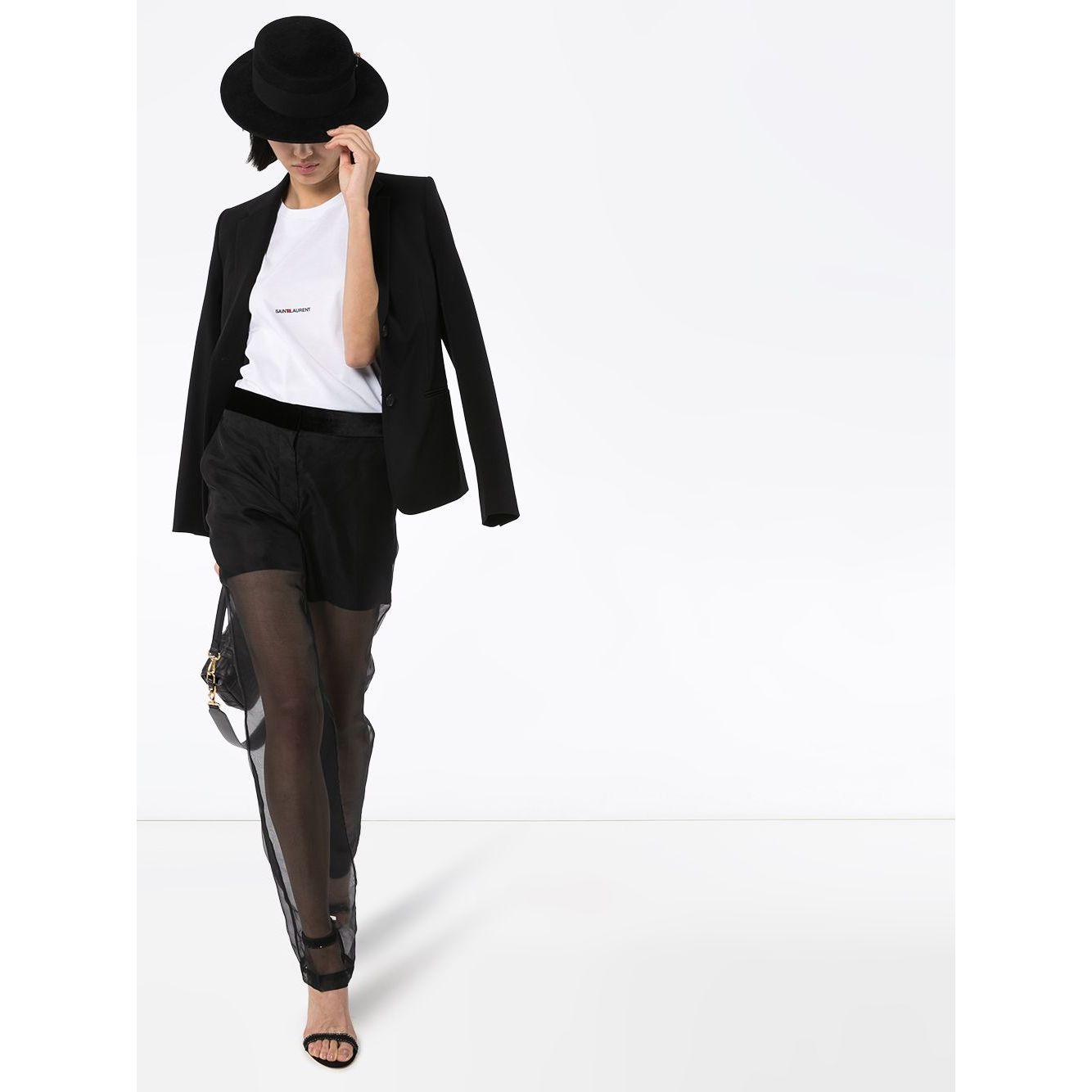 Saint Laurent logo print T-shirt