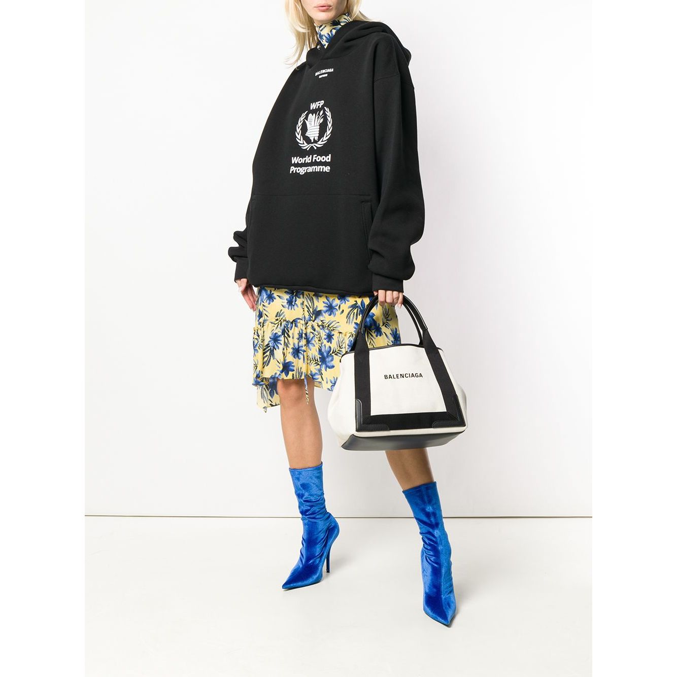 Balenciaga canvas tote with removable pouch