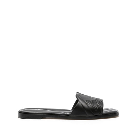 Alexander McQueen logo-embossed leather sandals 780714WIEAD1000