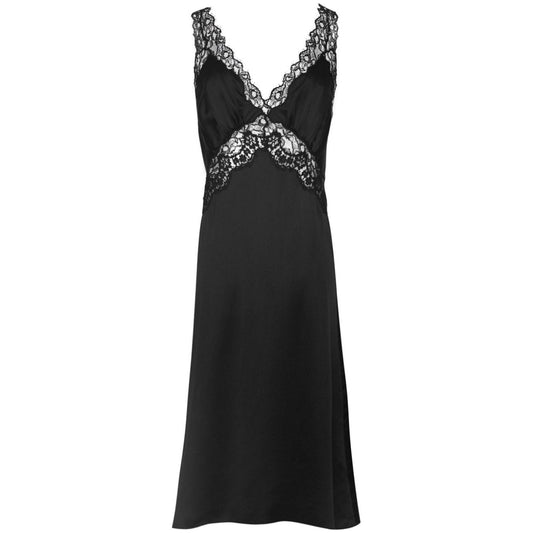 Saint Laurent lace-panel midi dress 779765Y001W1000