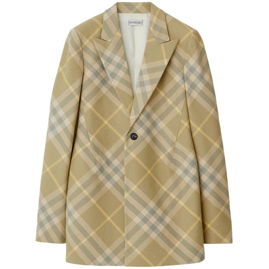 Burberry checked tailored single-breasted blazer