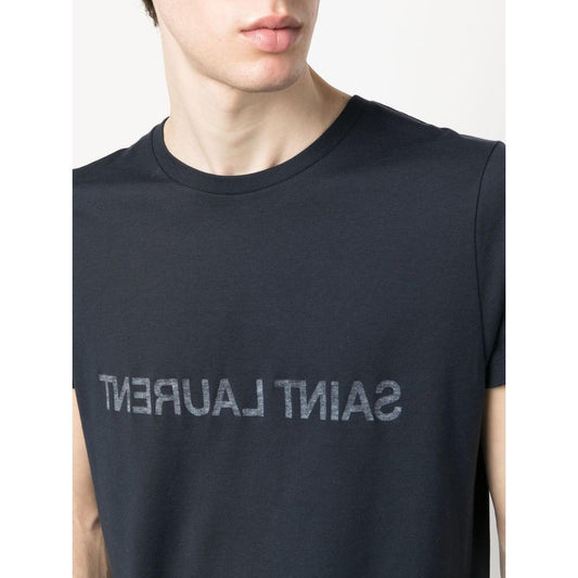 Saint Laurent Reverse logo-print cotton T-shirt 663278Y37AW4145