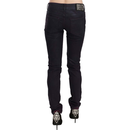 Just Cavalli Black Cotton Low Waist Skinny Denim Pants Jeans & Pants