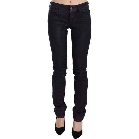 Just Cavalli Black Cotton Low Waist Skinny Denim Pants Jeans & Pants