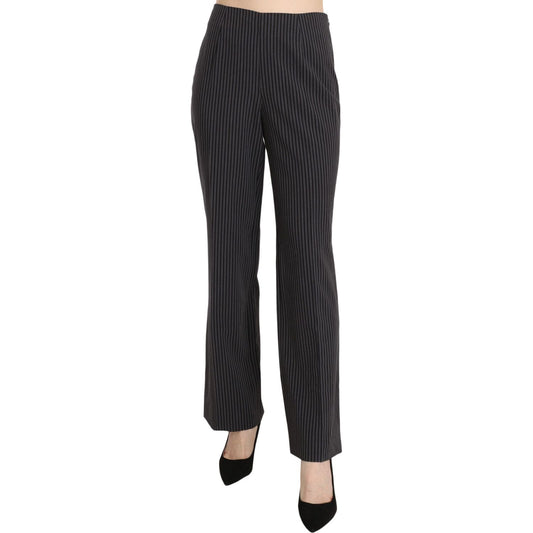BENCIVENGA Black Striped Cotton Sretch Dress Trousers Pants PAN70094-42