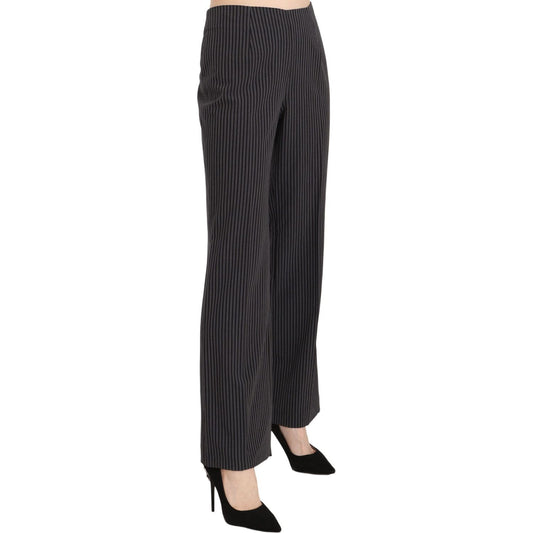 BENCIVENGA Black Striped Cotton Sretch Dress Trousers Pants PAN70094-42