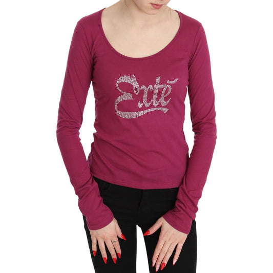 Pink Exte Crystal Embellished Long Sleeve Top TSH3410-40