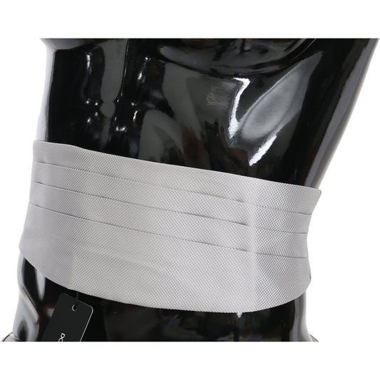 Dolce & Gabbana Gray Men Waist Belt 100% Silk Cummerbund BEL60454-48