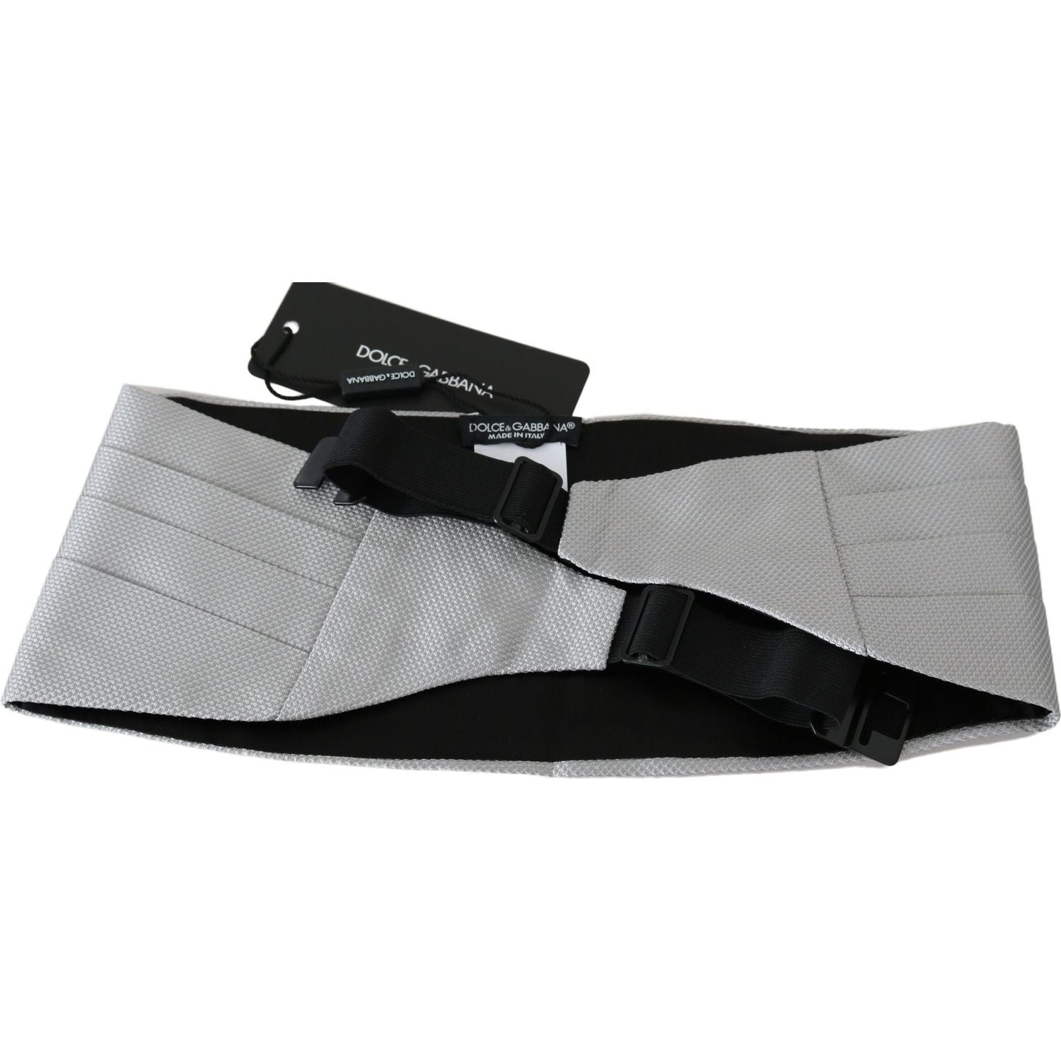 Dolce & Gabbana Gray Men Waist Belt 100% Silk Cummerbund