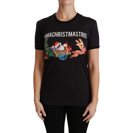Dolce & Gabbana Black #ImAChristmasTree Crewneck Top T-shirt TSH4444-36