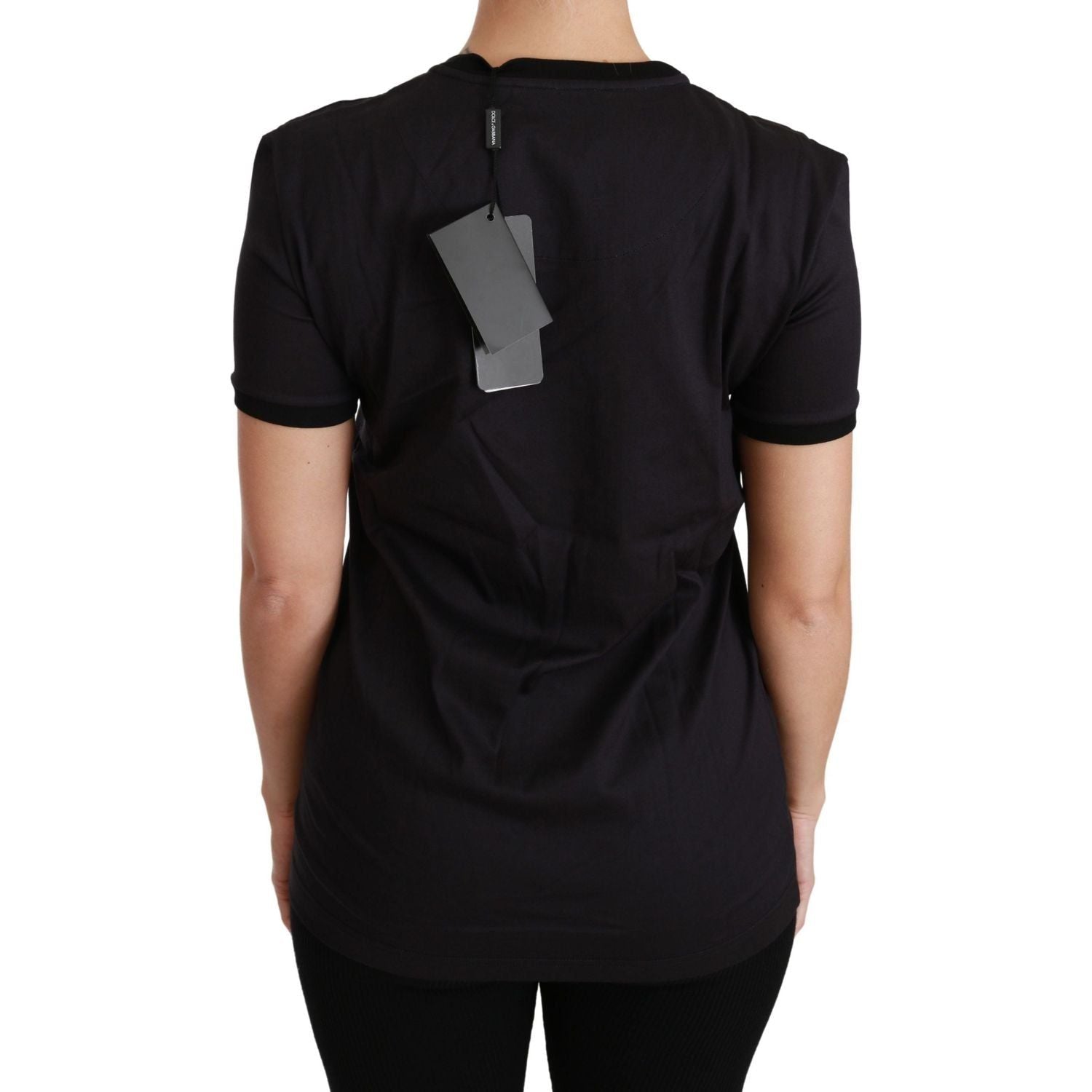 Dolce & Gabbana Black #ImAChristmasTree Crewneck Top T-shirt