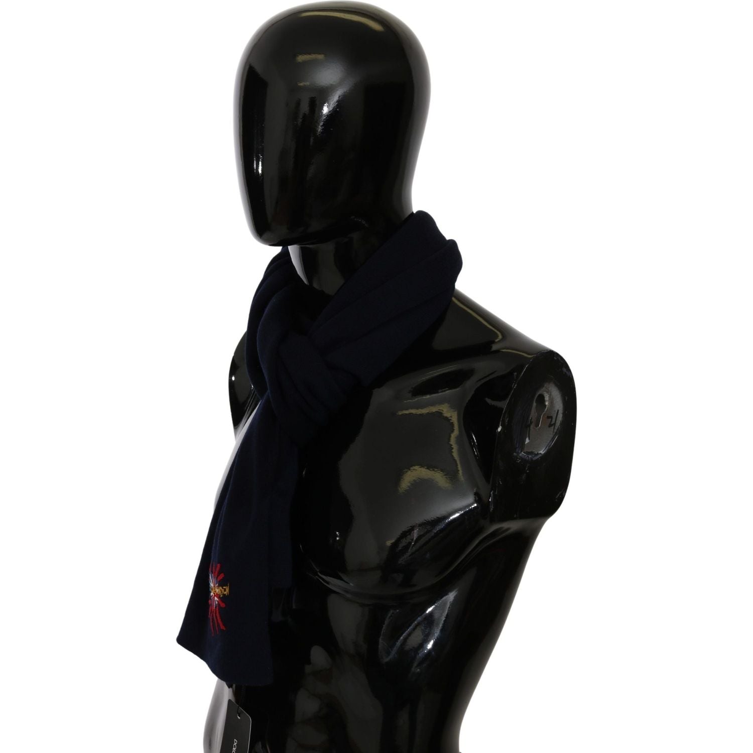 Dolce & Gabbana Blue #DGLovesLondon Wrap Shawl Wool Scarf