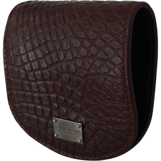 Dolce & Gabbana Brown Exotic Skin Pocket Condom Case Holder VAS9360