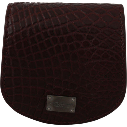 Dolce & Gabbana Brown Exotic Skin Pocket Condom Case Holder VAS9360
