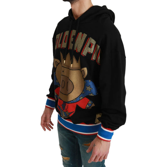 Dolce & Gabbana Black Sweater Pig of the Year Hooded TSH4613-44
