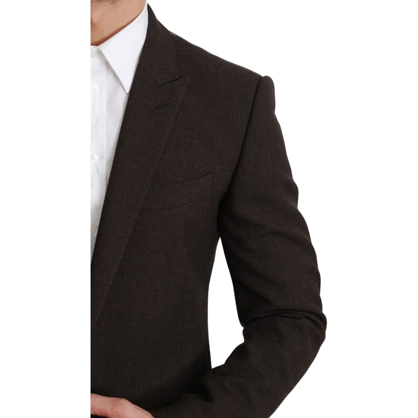 Dolce & Gabbana Brown Slim Fit Coat Jacket MARTINI Blazer KOS1774-48