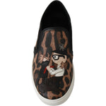 Dolce & Gabbana Leather Leopard #dgfamily Loafers Shoes LA6483-35.5
