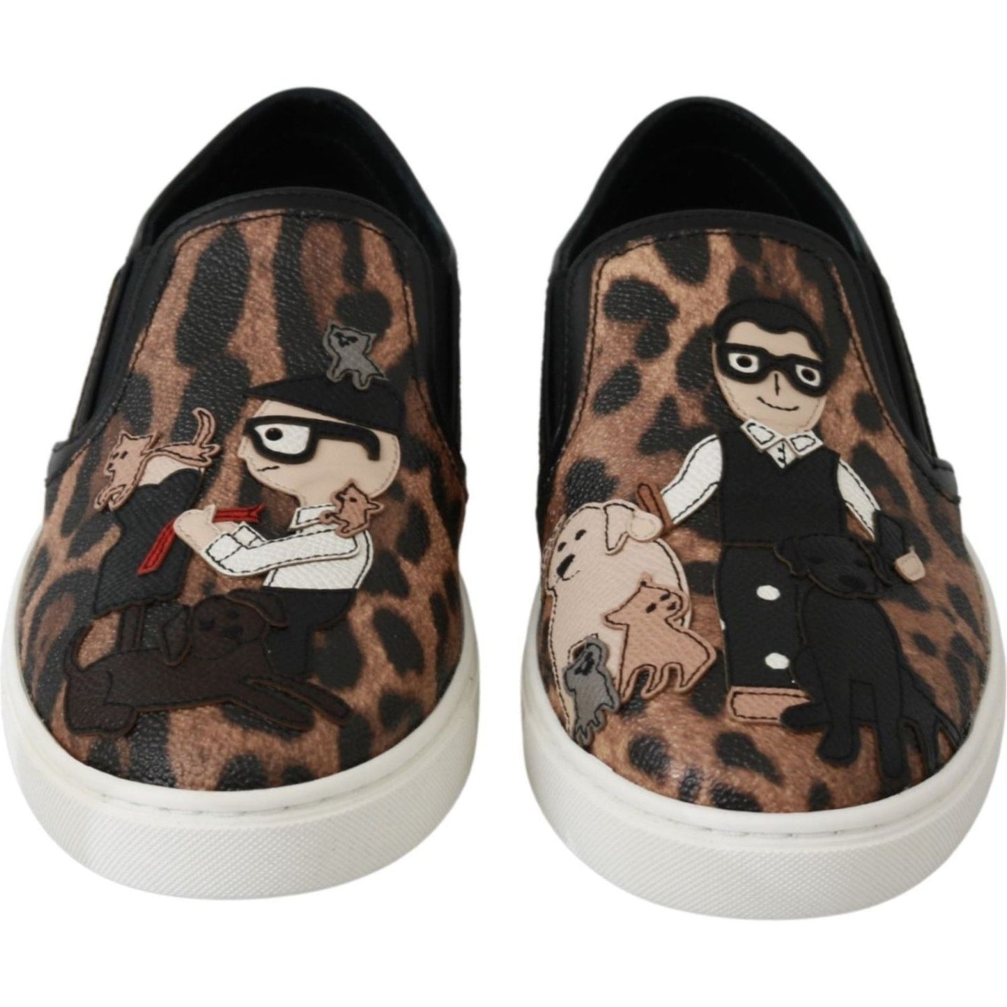 Dolce & Gabbana Leather Leopard #dgfamily Loafers Shoes LA6483-35.5