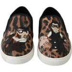 Dolce & Gabbana Leather Leopard #dgfamily Loafers Shoes LA6483-35.5