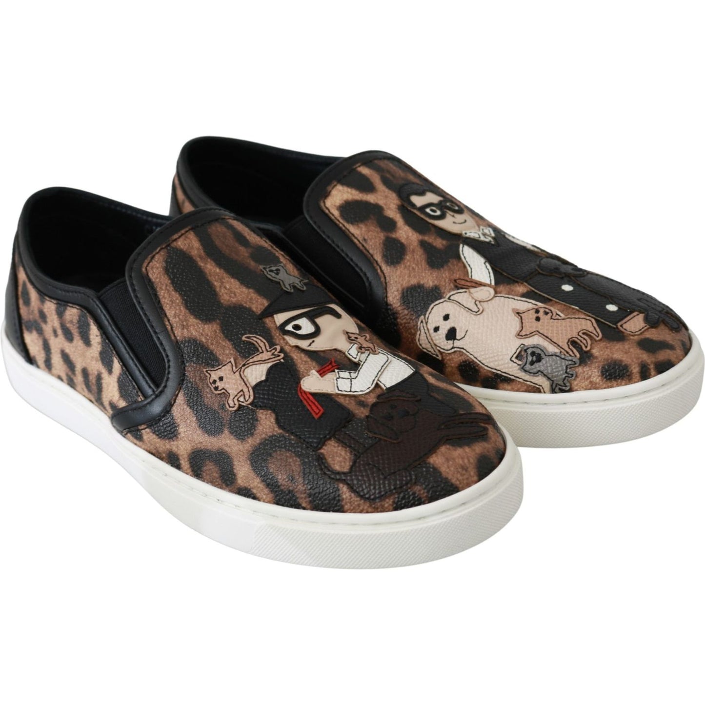 Dolce & Gabbana Leather Leopard #dgfamily Loafers Shoes LA6483-35.5