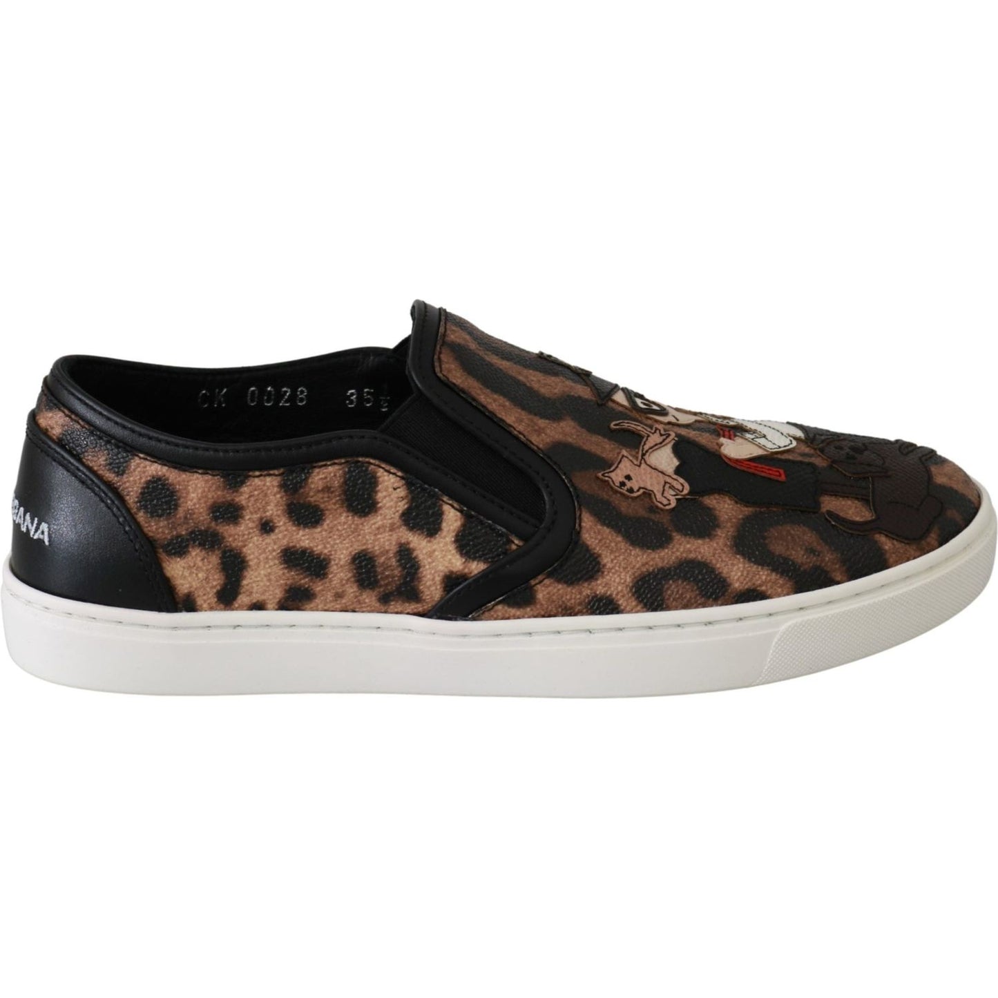 Dolce & Gabbana Leather Leopard #dgfamily Loafers Shoes LA6483-35.5