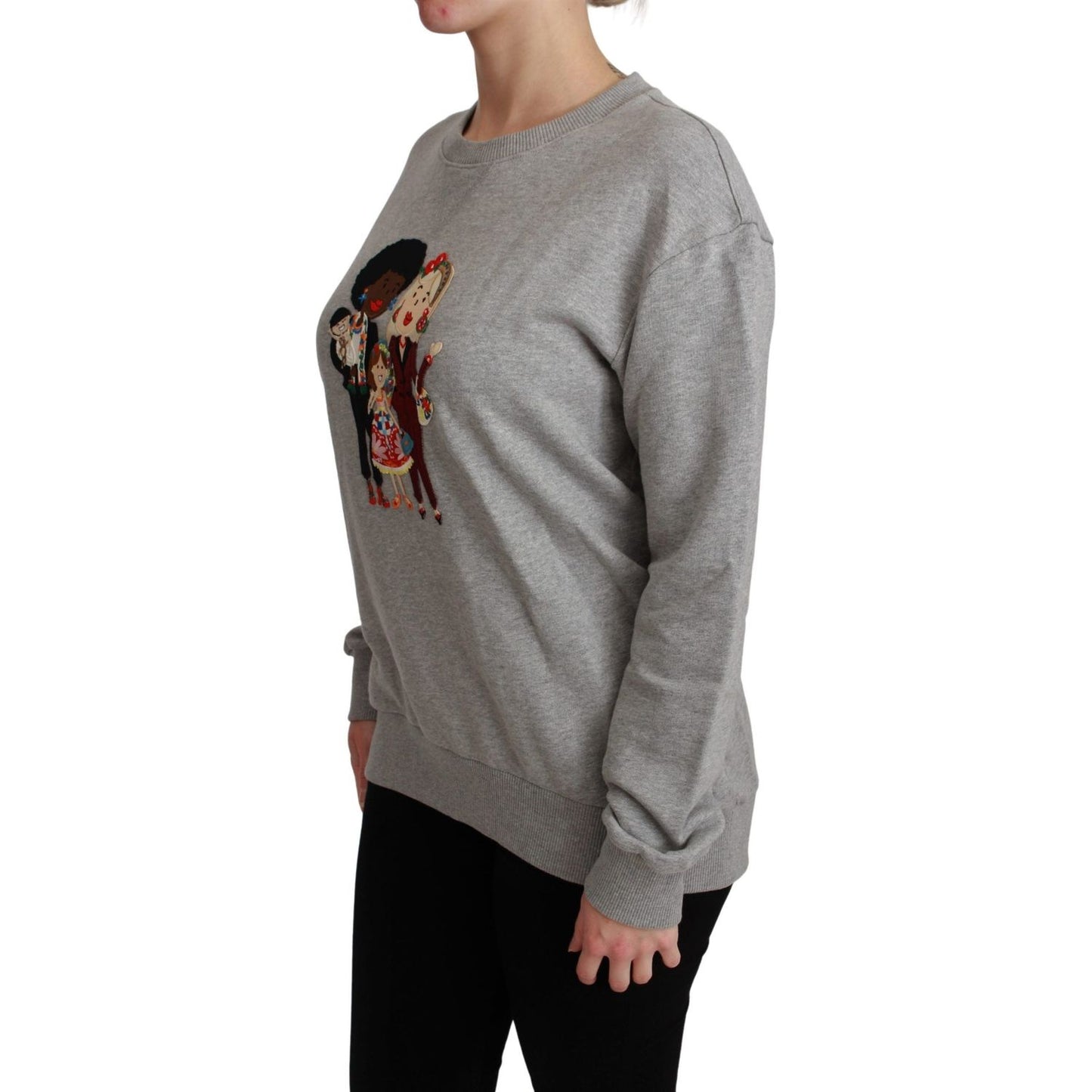 Dolce & Gabbana Gray #dgfamily Cotton Pullover Sweater TSH4558-40