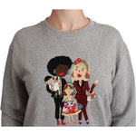 Dolce & Gabbana Gray #dgfamily Cotton Pullover Sweater TSH4558-40