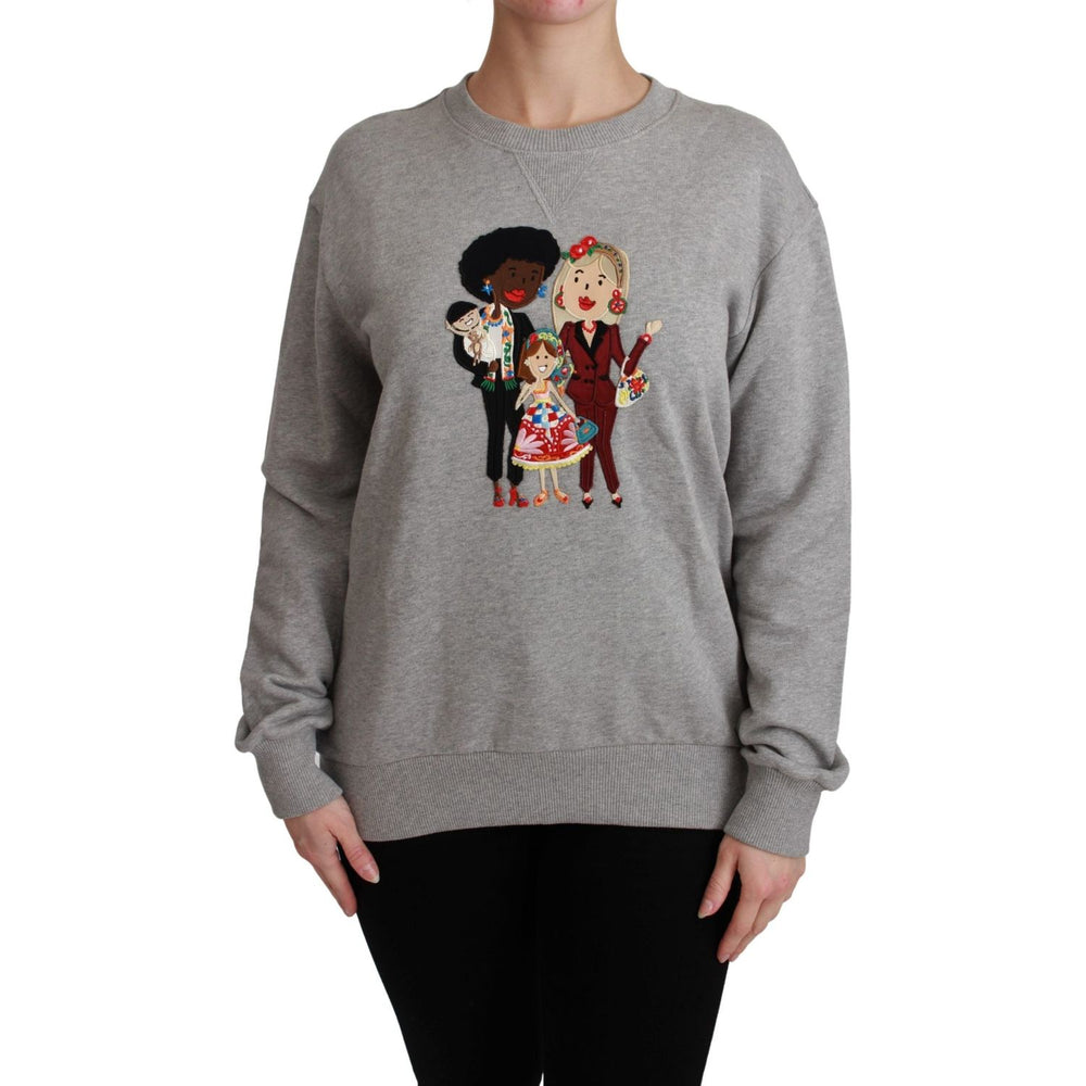 Dolce & Gabbana Gray #dgfamily Cotton Pullover Sweater TSH4558-40